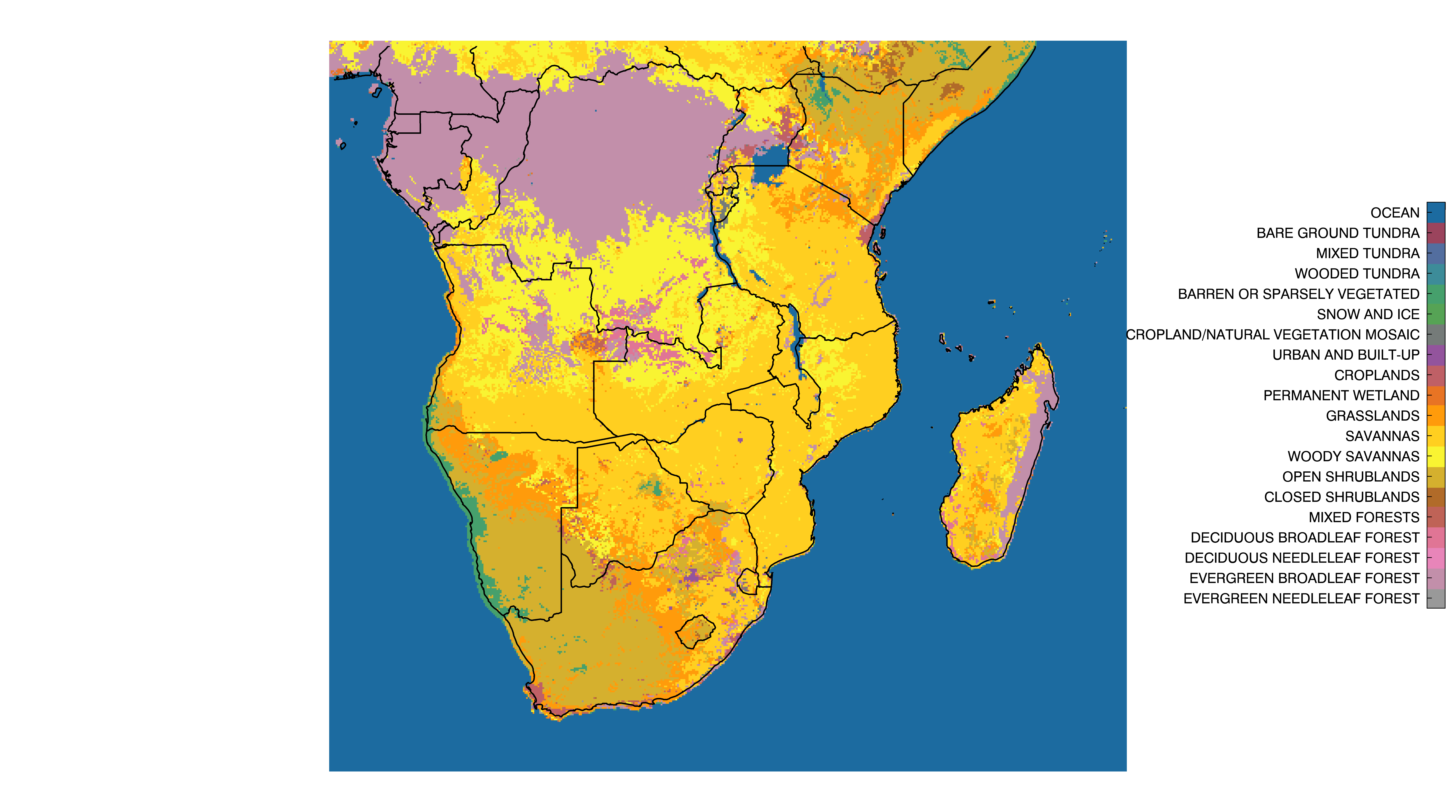 image of SA land cover map